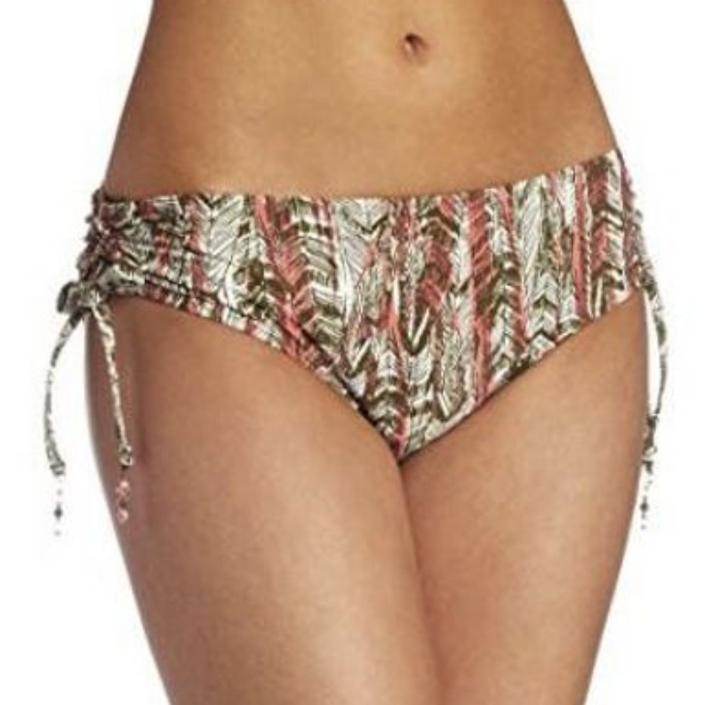 ELLA MOSS YUMA  TUNNEL SIDE STRINGS BIKINI SWIM BOTTOMS LARGE NWT